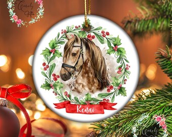 Horse Paint Ornament Custom with Name Great as Christmas Gift! 