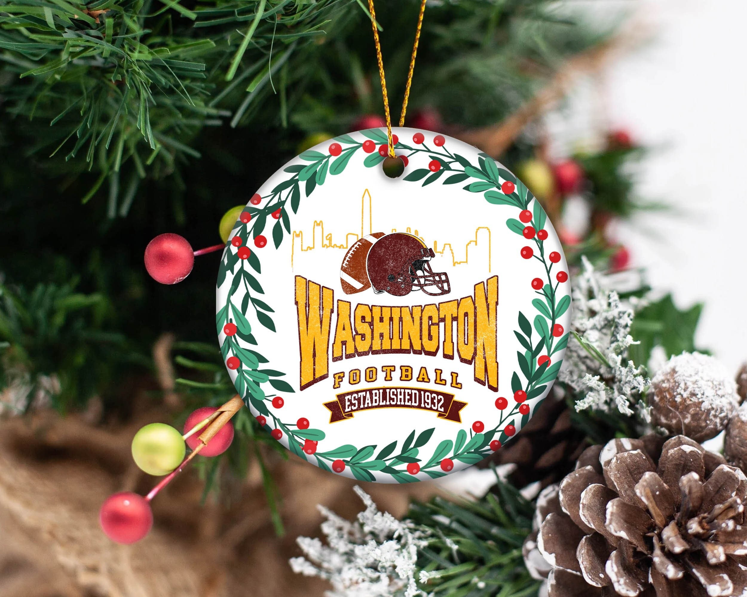 Discover Washington Football Chritmas Ornament, Football Christmas Oranment