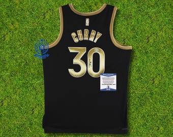 Signiertes Curry #30 Basketball Jersey mit signiertem Beckett COA
