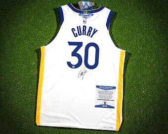 Signed Curry #30 GSW Basketball Jersey with Beckett COA
