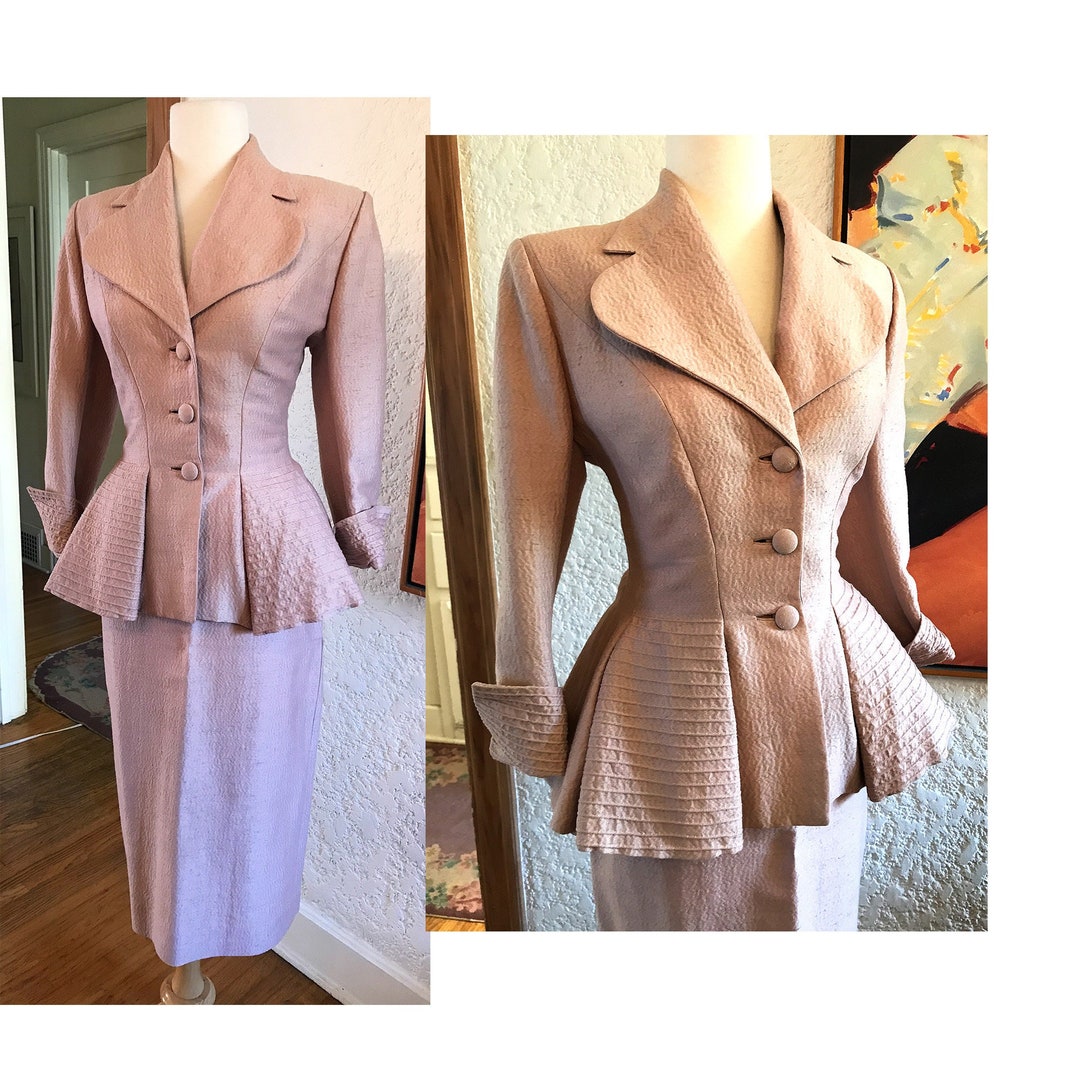 Dreamy Dusty Pink 1950s lilli Ann Designer Suit Etsy