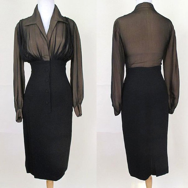 Vintage "Don Loper Original"-- Out of This World Vintage  Designer Cocktail Party Dress Chic & Sophisticated Vintage Style Size Medium