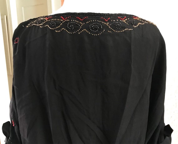 Amazing 1920's Art Deco Beaded Silk Blouse Roari… - image 4
