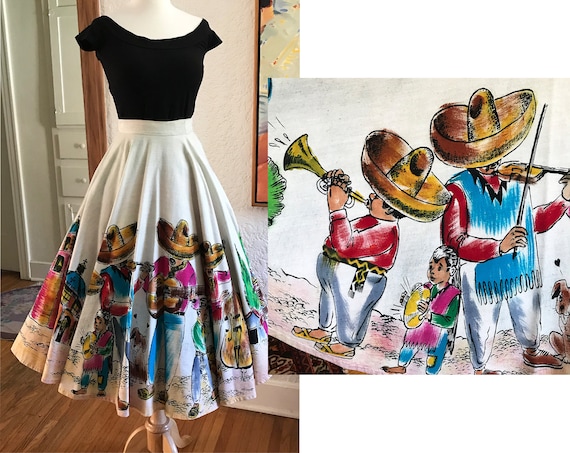 Vivi Mexico! --Adorable 1950's Hand Painted Mexica
