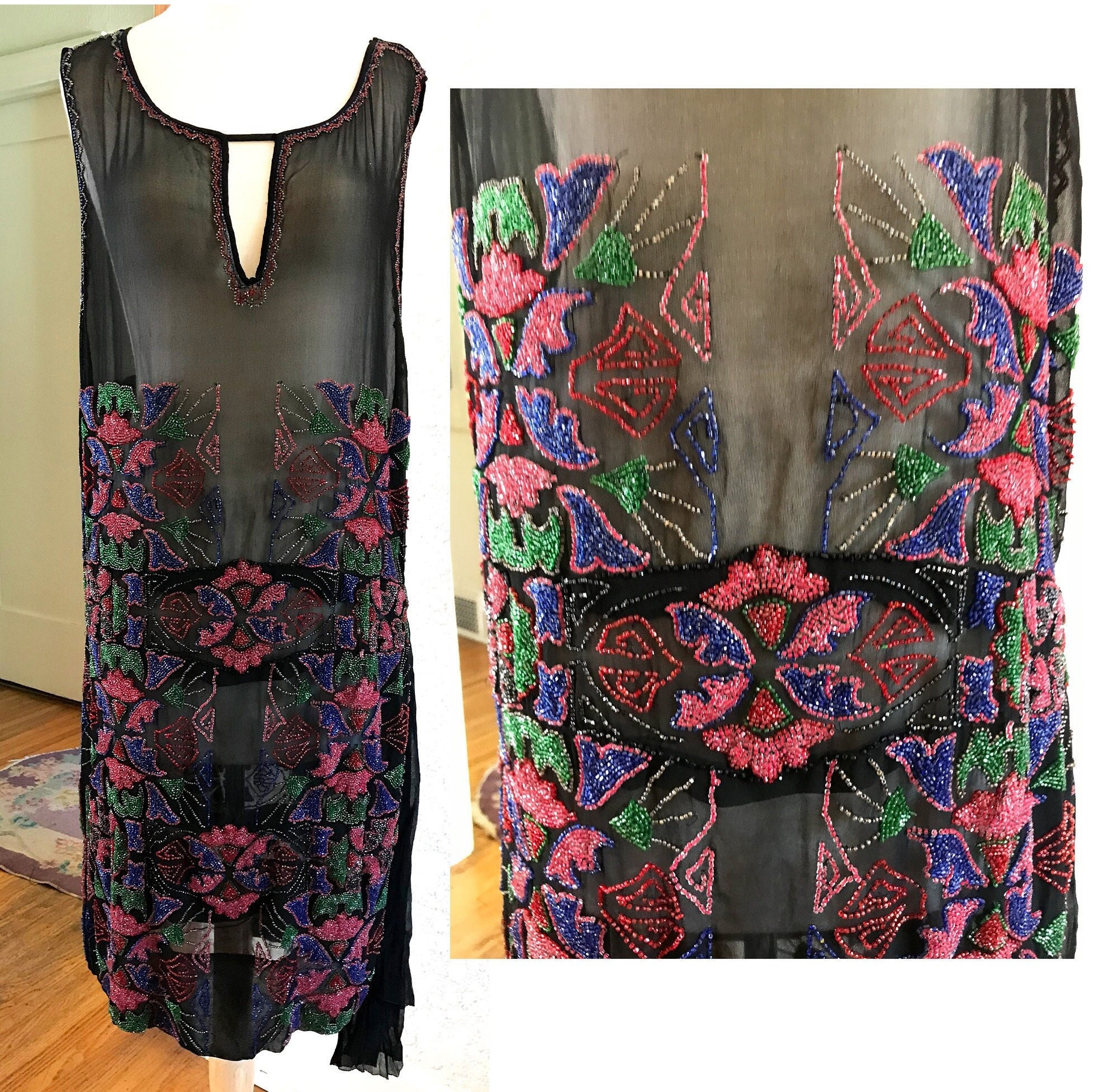 Real Vintage Search Engine Exquisite Vintage 1920s Flapper Beaded Dress in Amazing Condition Great Gatsby Roaring 20s Art Deco Fashion Size SmallMedium $1,298.00 AT vintagedancer.com