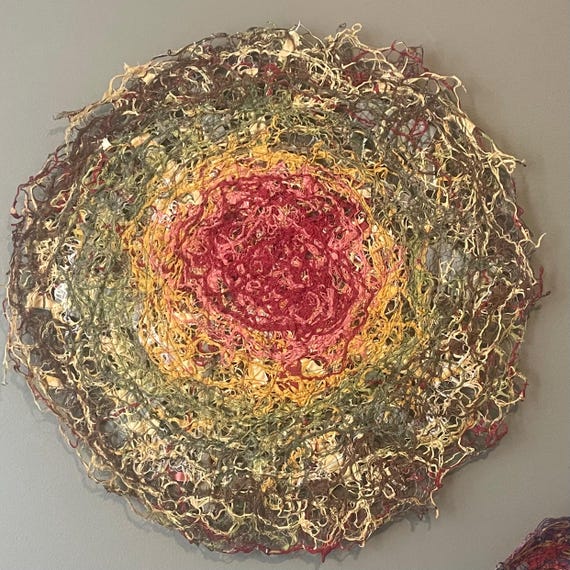 Fiber Art Wall Hanging - Sun & Earth