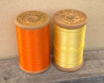 Vintage Belding Heminway Silk Thread Spools Tall 100 Yards