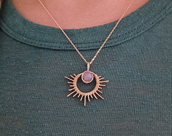 Celestial Moon Pendant Necklace