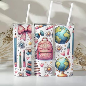 Tumbler Wrap per insegnanti: design scolastico, bicchiere sottile da 20 once (download digitale)