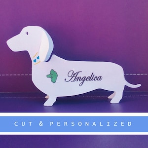 3-d Dachshund Dog Seating Cards | Special Event Table Name Cards | Dog Escort Cards | Fun, Beautiful & Unique Die Cut Place Cards | Name Tag