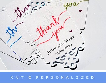 Die Cut Thank You Gift Tags: Unique Favor Cards