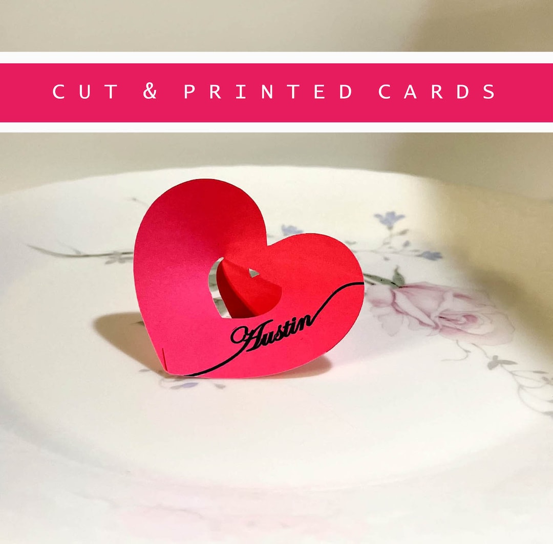 Charm Your Guests Lasercut Heart Place Cards Elegance in Every Detail