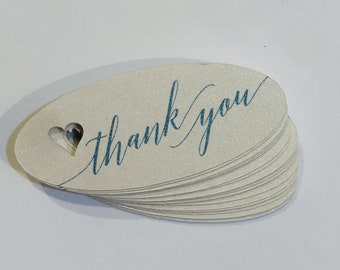 Thank you Gift Tags with a Heart | | | Unique, Beautiful & Elegant Gift Tags | Special Occasion Gift Tags |Personalized Thank You Favor Tags