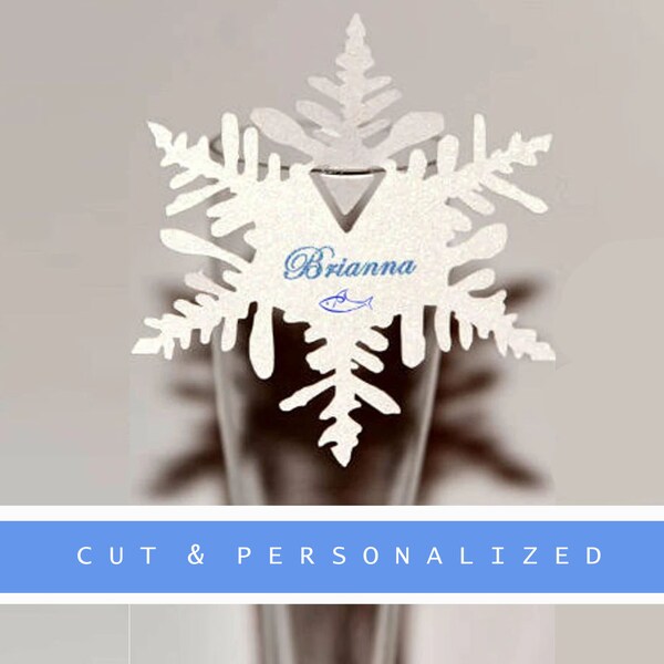 Snowflake Place Card - Etsy