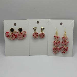 Valentine’s Heart  Clay Earrings