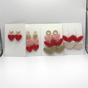 Valentine’s Heart  Clay Earrings