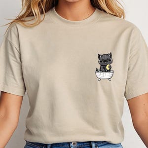 Cute cat taking a bath T-shirt , Cat Shirts for Women, Gifts for Mom, Gifts for Her, Graphic Tees, funny shirt, crewneck sweatshirt