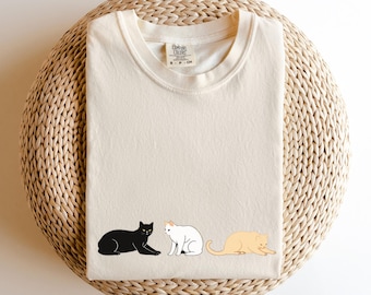 Funny Three Cat T-shirt, Cute shirt, cat lover gift, cat mom gift, cat owner gifts, Orange cat lover, Orange Tabby Cat Tee, Ginger Cat