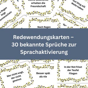 Ordspråkskort för seniorer och personer med demens – 30 kort – 15 ordspråk i 2 delar – Utskrivbart minnesspel