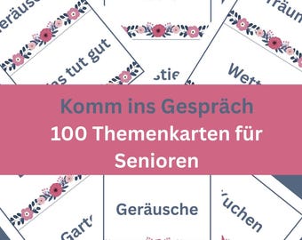 Komm ins Gespräch – 100 Gesprächskarten für Senioren | PDF zum Ausdrucken | Aktivierung & Gesprächsimpulse