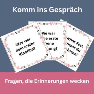 Start a conversation – 72 conversation cards for seniors and people with dementia | Activation, reminiscence, and biographical work | Printable PDF