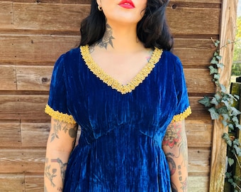 Vintage Dark Greenish Blue Crushed Velvet Slip Dress - Etsy Vintage Dark Greenish Blue Crushed Velvet Slip Dress - Etsy