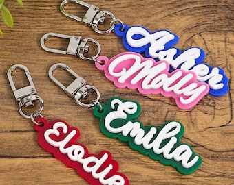 Personalized Acrylic Keychain, Acrylic Name Tag, Backpack Name Tag, Custom Name Keychains, Lunch Box Tag, Kids Name Tag, Diaper Bag Tag
