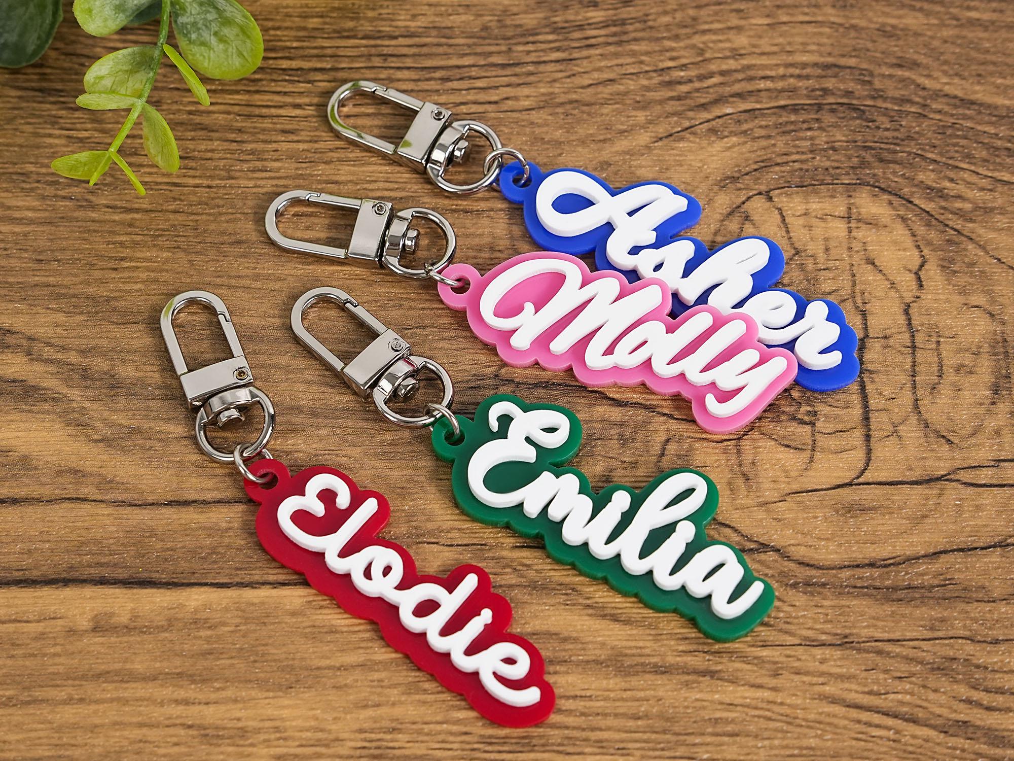 Portachiavi Personalizzato Con Nome - Con Moschettone E Laccio Da Polso, Blu Royal | Idea Regalo Originale - Foto 13