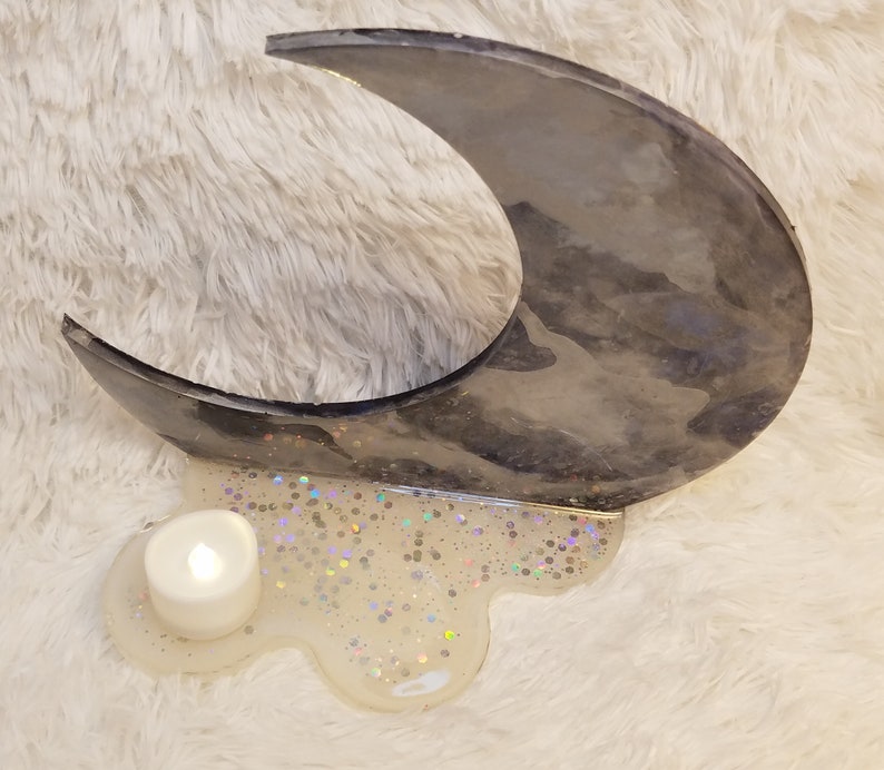 Crescent Moon Votive, Candle Holder, Tea Light, Trinket Tray Etsy