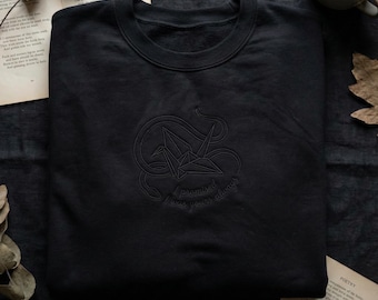 Dark Romance Besticktes Sweatshirt, ich versprach, ich war immer deins, Papierkranich & Schlange, Mannacled inspiriert