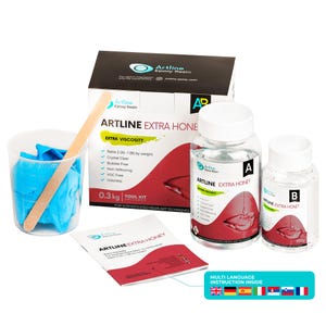 Artline Extra Honey epoxy resin with hardener - High viscosity - Scratch Resistant & Durable Top Coating (0.3 kg)