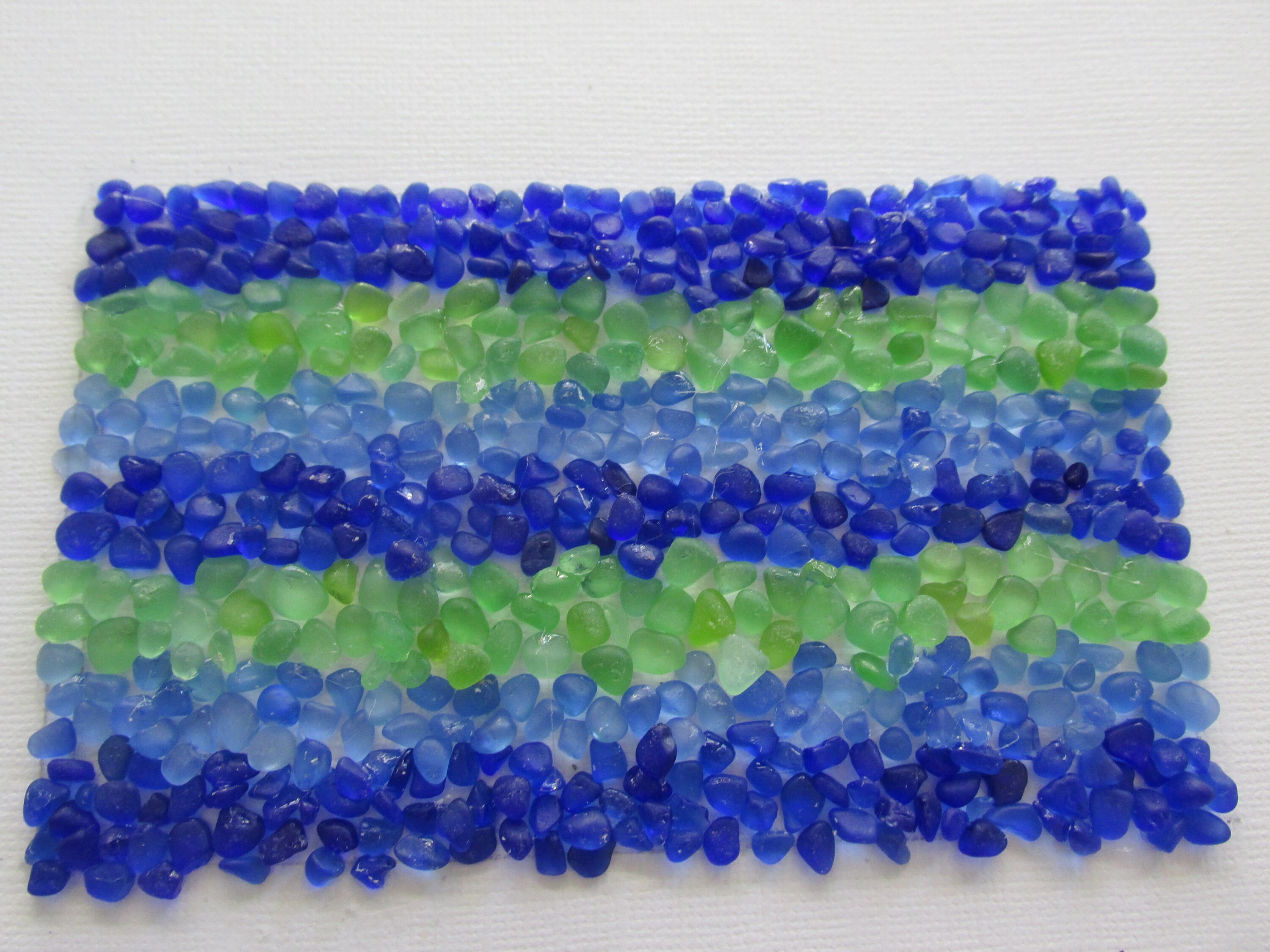 Sea Glass Art Design Green Blue Framed Artwork Seaglass Etsy