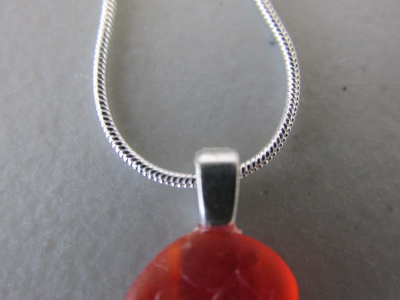 Beach Glass Pendant Unique Sea Glass Necklace Orange Jewelry Canadian Jewellery Gift for Her