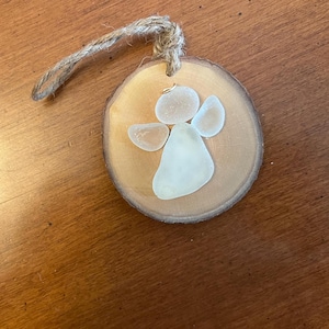 Seeglas Engel Ornament, einzigartiges Meer Strand Glas Geschenk