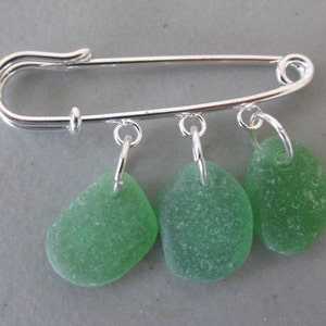 Brooch White Seaglass Jewelry Authentic Beach Sea Glass Pin