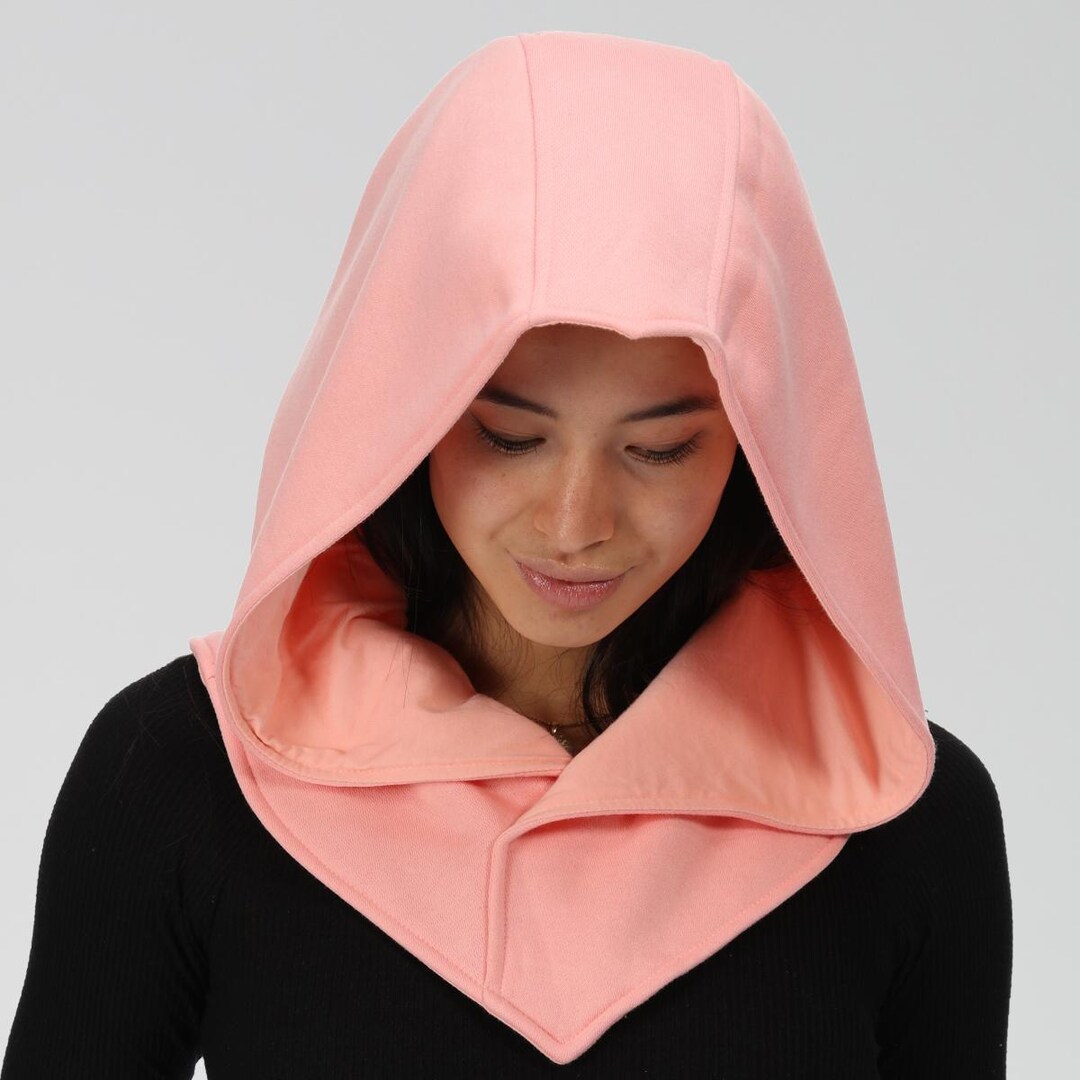 Pink Assassin Ninja Mask Hood Cowl Wrap Scarf Shawl Shrug Pashmina
