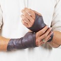Brown Medieval Assassin Gloves Costume Fingerless Gauntlet Fantasy Cosplay Viking Knight Armor Ren Faire Ranger Larp Vampire Cuff Cloak Elf
