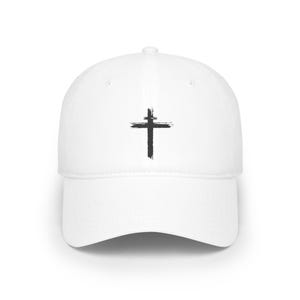 Christian Baseball Cap, Minimalist Cross Hat, Religious Dad Cap, Christian Apparel, Faith Baseball Hat, Cross Logo Cap