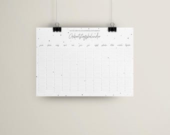 Birthday calendar