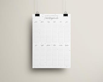 Birthday calendar