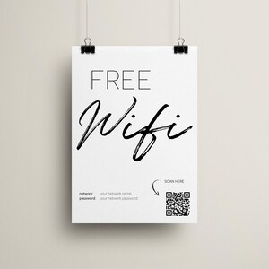 Poster "Free Wifi" | A4 | Personalisiert