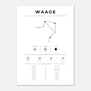 Poster "Bilancia" | Segno zodiacale