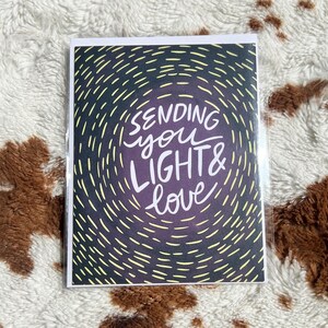 Senden Dir Licht & Liebe - Grußkarte - Small Business Made und gedruckt