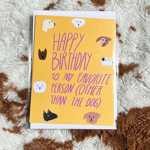 私の大好きな人（犬以外）へ誕生日おめでとう - 面白い誕生日カード - 中小企業が作成・印刷