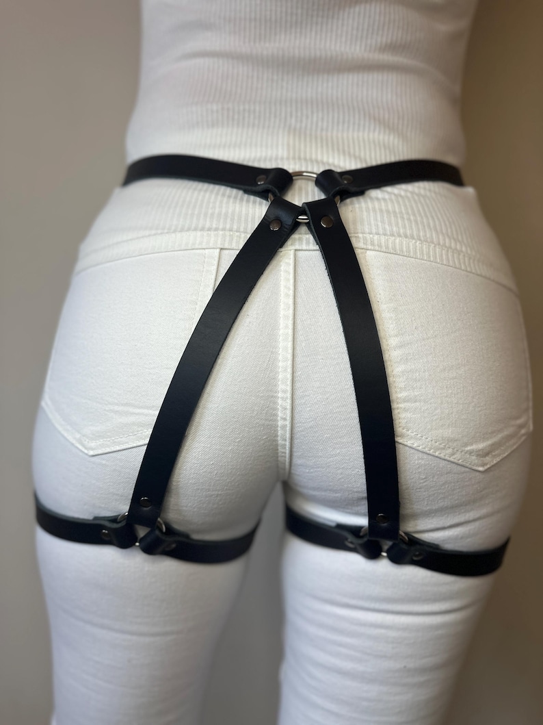 leather leg harness