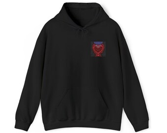 Heart Design Unisex Hoodie, Cozy Sweatshirt for All Occasions, Perfect for Valentine's Day, Gift for Him or Her, Casual Layering