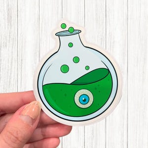 Witch Eyeball Potion Sticker: Mystical Laptop Decal