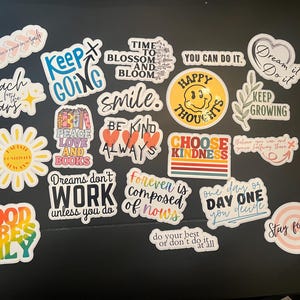 20 Empowering Motivational Stickers - Boost Your Day with Positive Vibes!