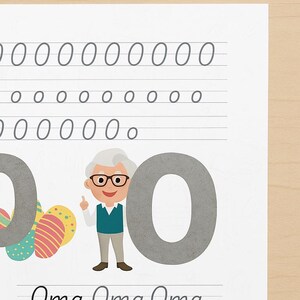 ¡Aprende la letra O de forma divertida! Linda página de práctica para escribir y descubrir: perfecta para que los pequeños se inicien en el abecedario.