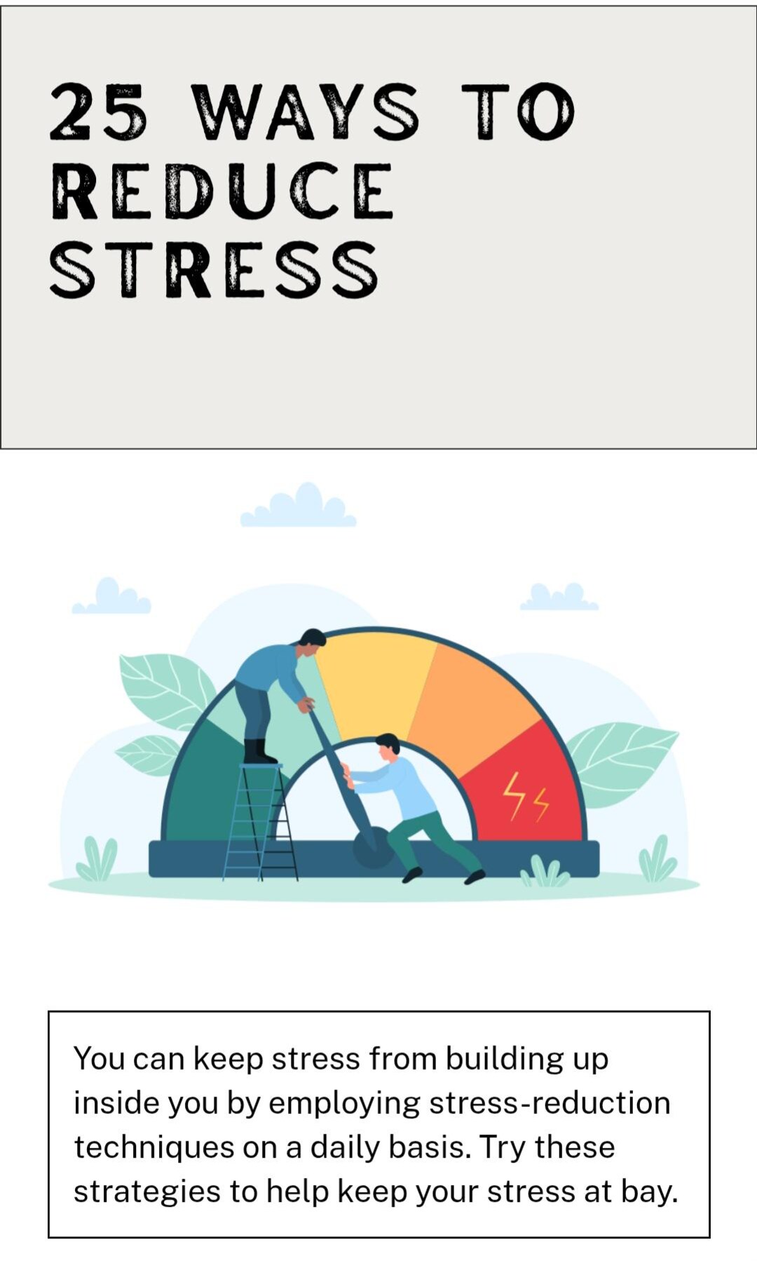 Help Us Reduce 25 Ways to Reduce Stress - Etsy